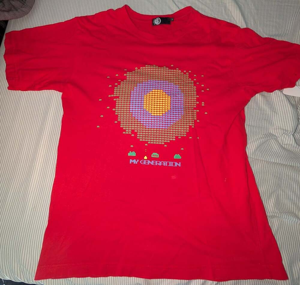 Wallace My Generation Pixel Graphic T-Shirt Red